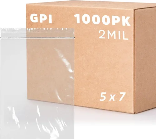 Miniatura 16 de 3" x 5," 2 Mil Claro Reclosable cierre de cremallera Lock Bolsas, caso de 1.000