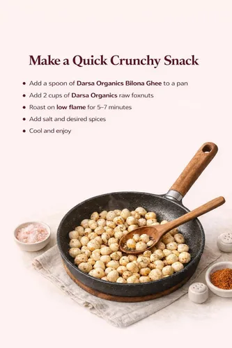 Miniatura 4 de Darsa Organics Nueces crudas de 3.5 onzas Semillas de loto sin tostar y sin sal (Makhana) – Asado en casa para un aperitivo bajo en calorías