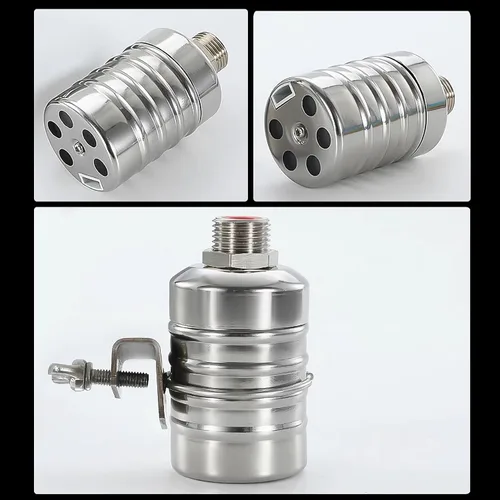 Miniatura 6 de Válvula de flotador de control de nivel de agua + accesorio de mamparo, válvula de bola automática de interruptor de flotador 304 de 1/2 pulgada