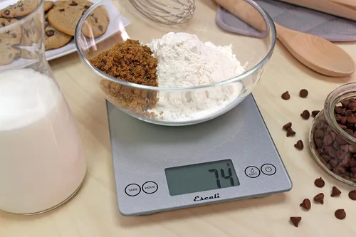 Miniatura 10 de Escali Arti Báscula Digital de Vidrio para Alimentos de Encimera de Cocina, Báscula para Hornear y Cocinar con Contador de Nutrición y Calorías