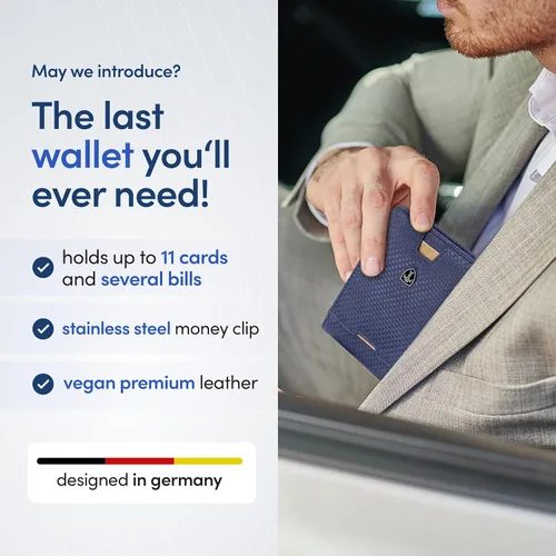 Miniatura 2 de TRAVANDO Mens Slim Wallet with Money Clip AUSTIN RFID Blocking Bifold Credit Card Holder for Men with Gift Box