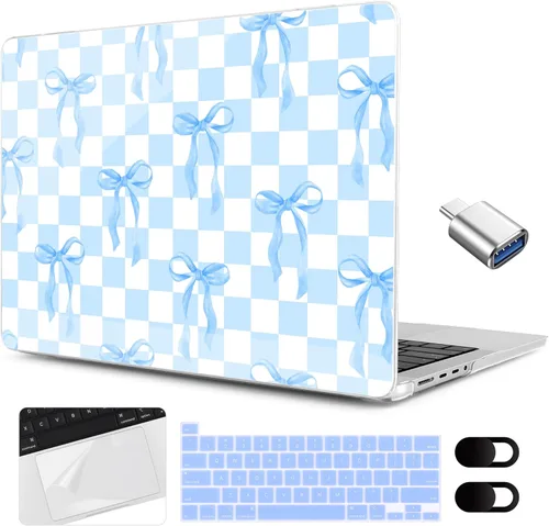 Miniatura 29 de MEEgoodo Funda para MacBook Pro de 13 pulgadas 2022 2021 2020 A2338 M2/M1 A2251 A2289 con Touch ID, fundas rígidas transparentes para laptop