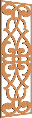 Miniatura 192 de 9 3/8"W x 24 3/8"H x 1/4"T Bellaire Decorativos Paneles de pared de madera calado, abedul