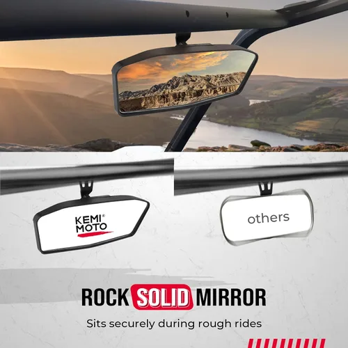 Miniatura 6 de Kemimoto Espejo central UTV, espejo interior central de visión trasera, compatible con Can Am Maverick Trail Sport MAX Commander 2018-2025, repuesto