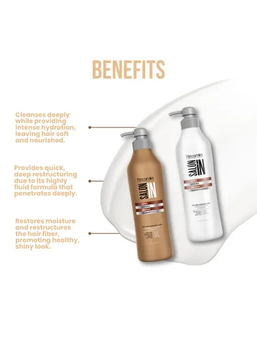 Miniatura 2 de Salon In by Recamier Hydra Repair Hair Shampoo & Conditioner Set (33.8 fl oz / 33.8 fl oz) Cabello seco y dañado