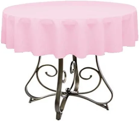 Miniatura 32 de Mantel redondo de poliéster de 72 pulgadas, disponible en más de 45 colores, ideal para restaurantes y superposiciones versátiles de eventos, elige