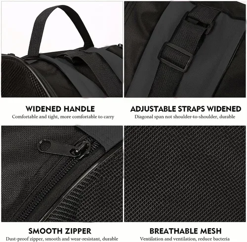 Miniatura 4 de Bolsa unisex para patinaje sobre hielo con correa ajustable para el hombro, bolsa de almacenamiento de zapatos de patinaje de tela Oxford