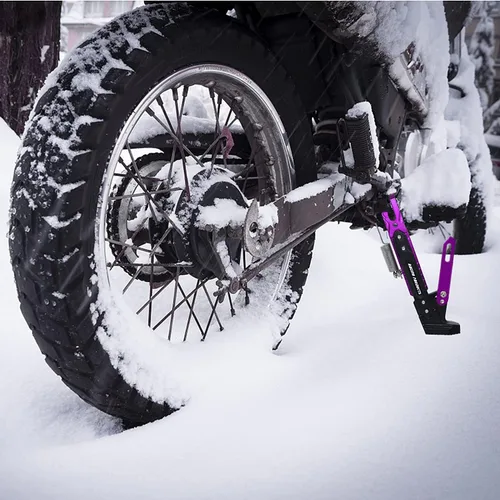 Miniatura 5 de Pata de cabra CNC ajustable para motocicleta, soporte universal de aluminio para motor y scooter, pata lateral modificada, accesorios de motocicleta