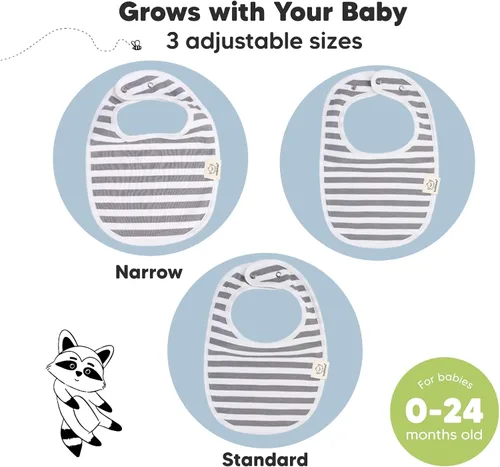 Miniatura 4 de KeaBabies Paquete de 8 baberos orgánicos para niñas y niños y 6 paños para eructos para bebés niños y niñas, baberos de dentición para niños