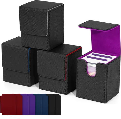 Miniatura 19 de Caja de almacenamiento de cartas ZLCA para cartas de intercambio, caja de cubierta de baraja MTG Commander con capacidad para más de 120 cartas