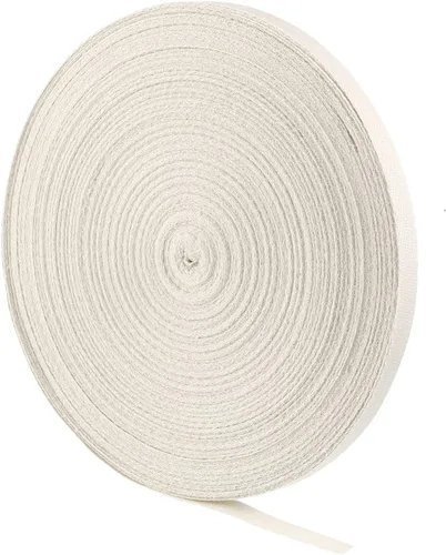Miniatura 11 de WILLBOND - Cinta de sarga de 100 % algodón, 1/2 pulgada x 25 yardas, cinta de costura de espiga natural para manualidades, envoltura de regalos