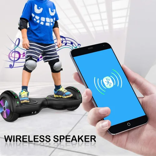 Miniatura 6 de LIEAGLE Hoverboard - Patineta autoequilibrante de 16.5 cm, 6.5 pulgadas, con ruedas Bluetooth, luces LED, para niños y adultos A01-blanco