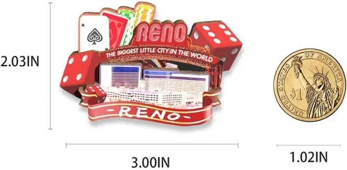 Miniatura 3 de Imán del Parque Nacional de Reno de los Estados Unidos, imán de nevera, de madera, monumentos 3D, viajes, coleccionables, recuerdos, decoración