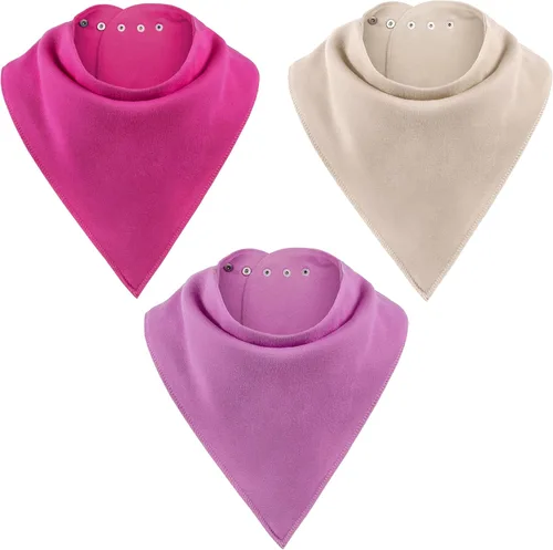 Baberos tipo bandana para adultos, paquete de 3 unidades, protectores de tela absorbentes grandes para ancianos mayores, bufanda de tela reutilizable