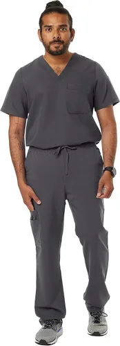 Miniatura 6 de Wynd - Pantalón cargo para hombre, cintura elástica y cordón, ideal para profesionales médicos