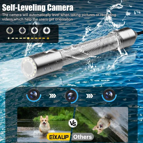 Miniatura 2 de Cámara de alcantarillado autonivelante de 165 pies/164.0 ft, transmisor integrado de 512 Hz, monitor HD 1080P de 10.1 pulgadas, impermeable IP68