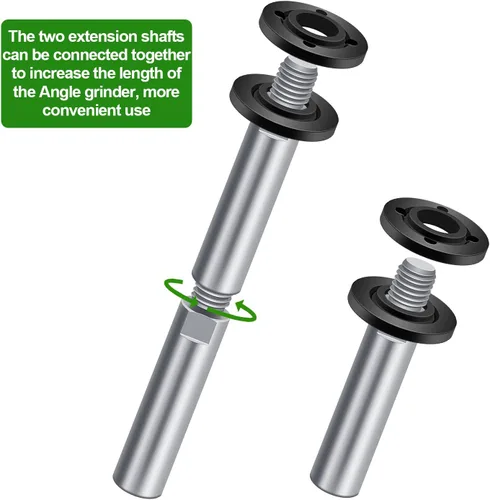Miniatura 5 de Paquete de 5 accesorios para amoladora angular, 5/8-11, llave inglesa, tuerca de brida y 2 ejes de extensión de 3.937 in, compatible con Makita