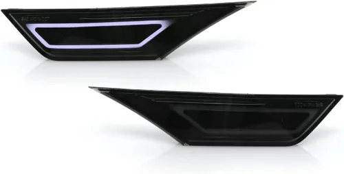 USR UNIQUE STYLE RACING DEPO - Marcadores laterales cívicos 911 Carrera Style LED Barra de luz LED Humo Parachoques Delantero Lámpara de marcador