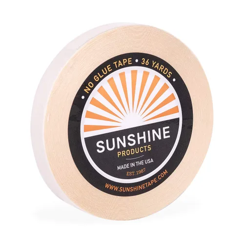Miniatura 21 de Sunshine Tape Rollo de cinta adhesiva para peluca sin pegamento 1 pulgada x 3 yardas Doble cara, grado médico Cinta de tupé y peluca