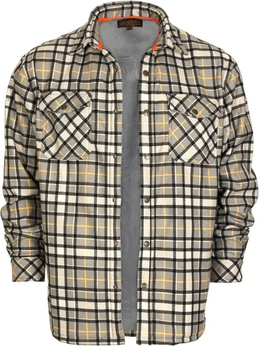 Miniatura 2 de Gioberti Chaqueta de franela a cuadros para hombre con forro de terciopelo