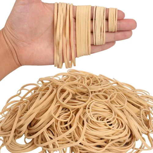 HAIDIBAO - Bandas de goma de varios tamaños, bandas elásticas beige para suministros de oficina, 0.5 libras, tamaño 10, tamaño #16, tamaño 33,
