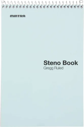 Miniatura 7 de Mintra Office Steno Book - (colores pastel, 4 blocs por paquete, con rayas Gregg) – 6 x 9 pulgadas, 70 hojas, cuaderno para escribir notas
