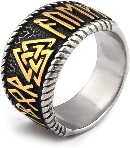 BAVIPOWER Colgante de cabeza de lobo vikingo Fenrir de acero inoxidable, collar nórdico, potente joyería pagana para hombres y mujeres, protección