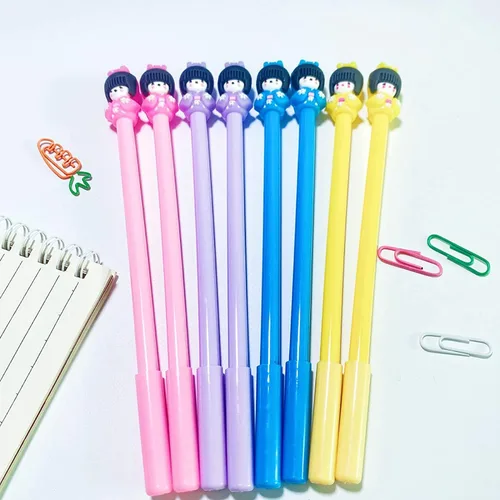 Miniatura 3 de Juego de bolígrafos de gel a la moda, lindo color caramelo, colorido, tinta de gel, bolígrafos kawaii encantadores dibujos animados japonesas