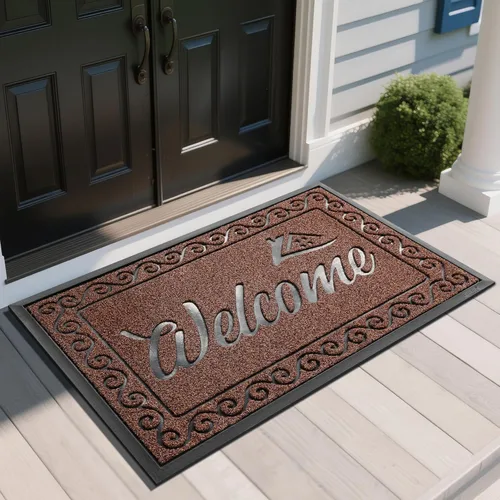 Miniatura 47 de Yimobra Tapete de Bienvenida, Tapetes de Puerta Resistentes y Duraderos para Entrada del Hogar Exterior Interior, Tapete Delantero para Patio