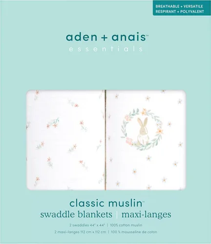 Miniatura 3 de aden + anais Essentials Manta de Arrullo, Mantas de Muselina para Niñas y Niños, Mantas de Recibimiento para Bebé, Regalos para Recién Nacidos