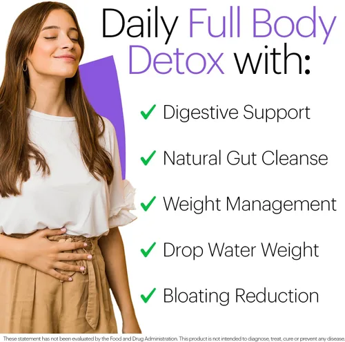Miniatura 4 de Wellthy Desintoxicación de cuerpo completo y apoyo inmunológico, salud digestiva avanzada, limpieza intestinal y alivio de la hinchazón, fórmula