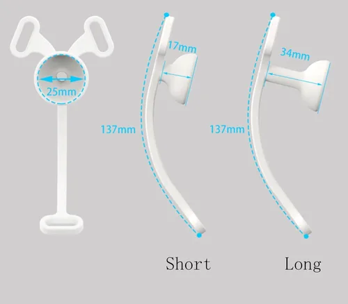 Miniatura 4 de Jaula plana masculina con correa ajustable de tres vías, dispositivos invertidos planos populares -USLA05 (B: rosa, corto)