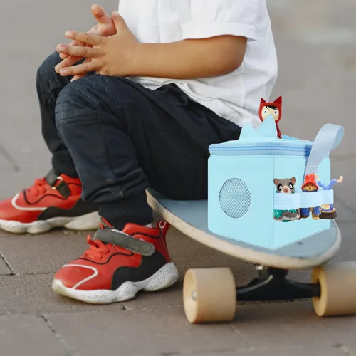 Miniatura 5 de Annmore Estuche de transporte para Toniesbox y figuras, con funda para orejas Tonies, uso para transporte y almacenamiento de personajes Tonies, azul