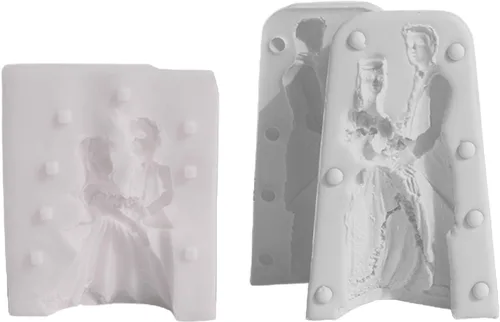 Miniatura 2 de Molde de silicona para novios para hacer velas perfumadas, yeso, yeso, resina epoxi, decoración del hogar, regalo de boda