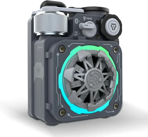 Miniatura 8 de Muzen Cyber Cube - Altavoz Bluetooth, Bluetooth 5.0, altavoz portátil con Fidget Spinner, sonido nítido con luz LED RGB, altavoz inalámbrico