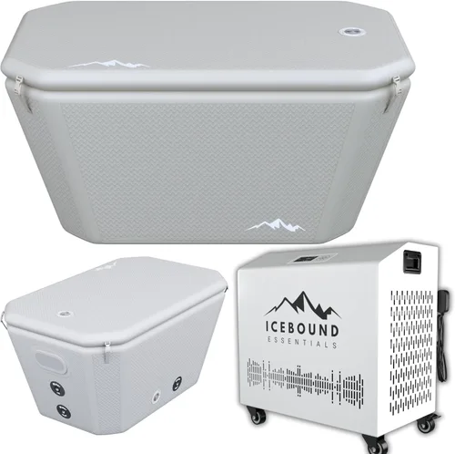 Bañera fría con enfriador de agua – Enfriador de agua caliente y fría eficiente de 1 HP para baño de hielo – Bañera de hielo premium con enfriador –