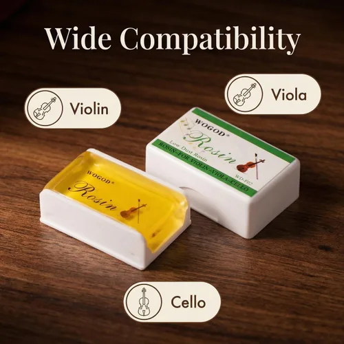 Miniatura 3 de Colocación de colofonia para violín de colofonia ligera y bajo polvo, paquete de 2 para arcos para violín, viola y violonchelo
