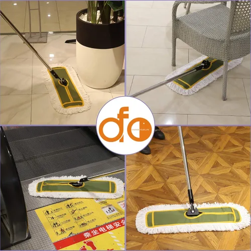 Miniatura 5 de OFO - Juego de 2 trapeadores de polvo industriales comerciales de 24 pulgadas, trapeador de polvo resistente, mango de acero inoxidable de 63