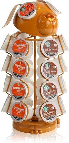 Miniatura 14 de Made Easy Kit - Organizador de almacenamiento en carrusel de 360 cápsulas de café, compatible con cápsulas Keurig K-Pods K-Cups, organizador de Gato