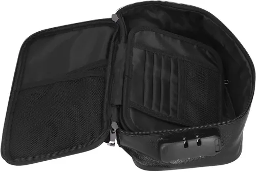 Miniatura 8 de Bolsa de archivo, bolsa de almacenamiento segura para certificado ignífugo con cerradura para senderismo para viajes para tarjeta para dinero