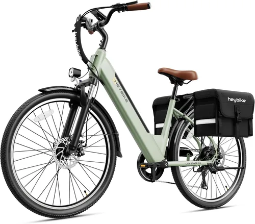 Heybike Bicicleta eléctrica Cityscape 2.0 para adultos con motor de pico de 1200 W, batería extraíble de 468 Wh, bicicleta eléctrica de 50 millas y
