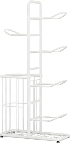 Miniatura 10 de Estante vertical de bolas para garaje, soporte vertical de exhibición de baloncesto para interiores y exteriores, estante de almacenamiento