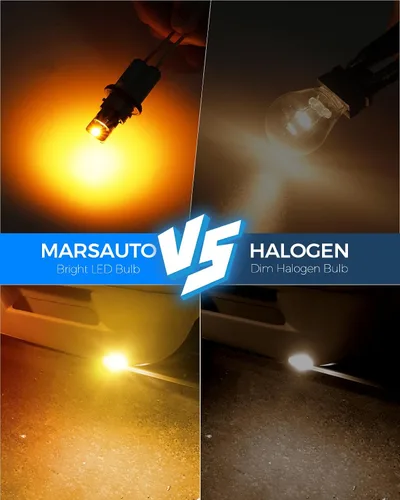 Miniatura 4 de Marsauto 194 Bombilla LED amarilla, 168 T10 2825 W5W 3525 Juego de chips brillante 9-36V Reemplazo de bombilla para luces de matrícula, luz