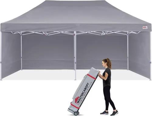 Miniatura 11 de MASTERCANOPY Carpa Plegable Resistente con Paredes Laterales (10x15, Blanco)