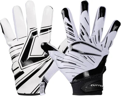 Miniatura 11 de Guantes de fútbol Cutters - Guantes de receptor de fútbol para el día del partido con agarre de silicona de alta adherencia, soporte y protección
