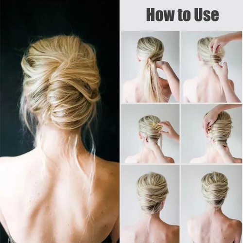 Miniatura 6 de 8 piezas peines laterales para el cabello, clips de horquilla de metal, horquillas para moños, palillos de pelo en forma de U para mujeres