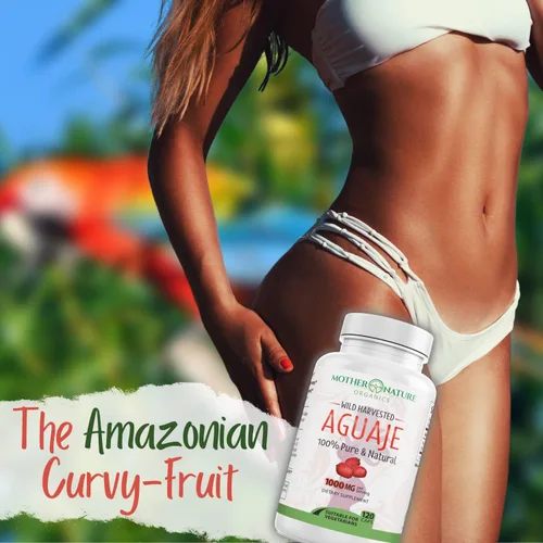 Miniatura 5 de Suplemento de fruta Aguaje, 0.017 oz x 100 cápsulas veganas, la fruta mágica para las mujeres, realza las curvas, equilibrante hormonal, cosecha