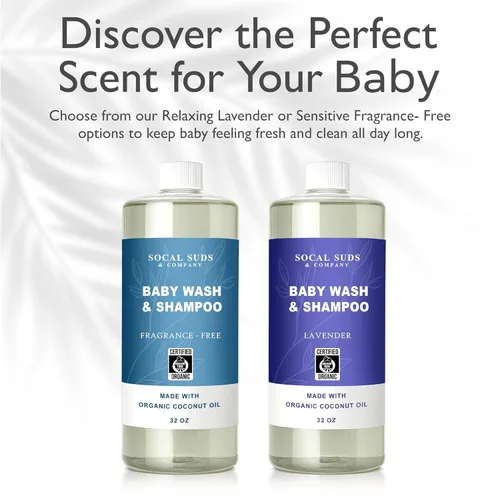 Miniatura 6 de SoCal Suds & Company Champú orgánico 2 en 1 para bebés y gel de baño de Castile Soap - Jabón de Castilla - Jabón corporal suave y champú para pieles
