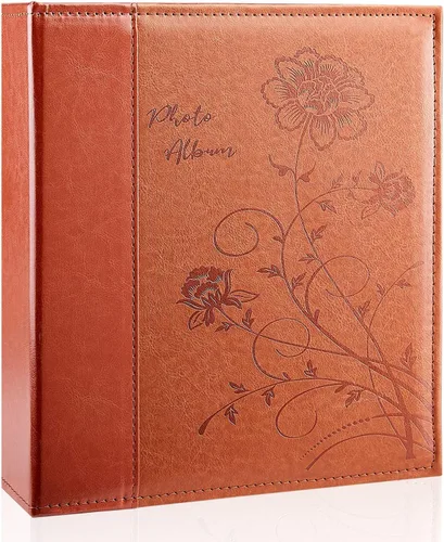 Miniatura 17 de Álbum de fotos de 8x10 con páginas transparentes y bolsillos, cubierta de piel, deslizable, para 50 fotos verticales de 8x10, libro de fotos