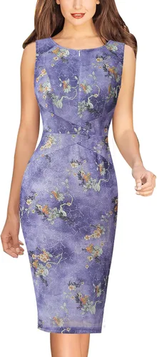 Miniatura 2 de VFSHOW - Vestido tubo con cremallera frontal para mujer diseño con retazos de encaje para cóctel trabajo negocios fiesta